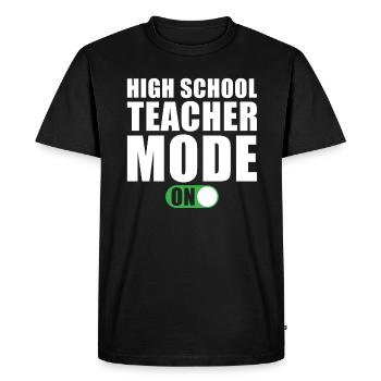 Gymnasium Teacher Mode at - Men's Premium Organic T-Shirt - black - Front - Nico (187cm)