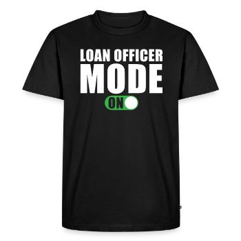 Mode Agent de prêt An - T-shirt Premium bio Homme - noir - Devant - Nico (187cm)