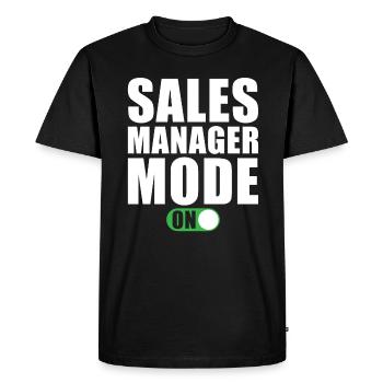 Mode Directeur des ventes activé - T-shirt Premium bio Homme - noir - Devant - Nico (187cm)