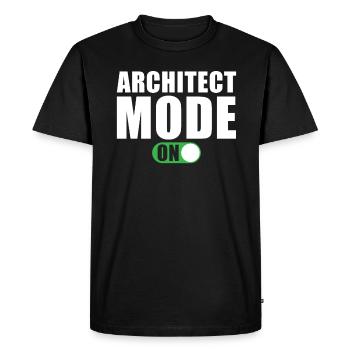 Architect Mode On - Men's Premium Organic T-Shirt - black - Front - Nico (187cm)