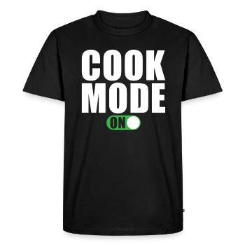 Mode de cuisson activé - T-shirt Premium bio Homme - noir - Devant - Nico (187cm)