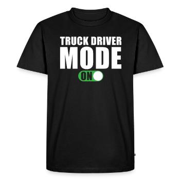 Mode chauffeur de camion A Camionneur - T-shirt Premium bio Homme - noir - Devant - Nico (187cm)