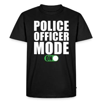 Mode Policier Un policier - T-shirt Premium bio Homme - noir - Devant - Nico (187cm)