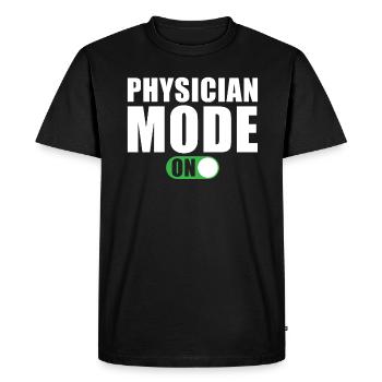 Mode Docteur activé - T-shirt Premium bio Homme - noir - Devant - Nico (187cm)