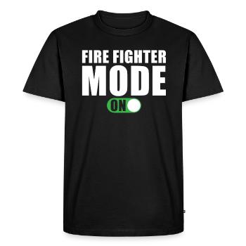 Mode pompier activé - T-shirt Premium bio Homme - noir - Devant - Nico (187cm)