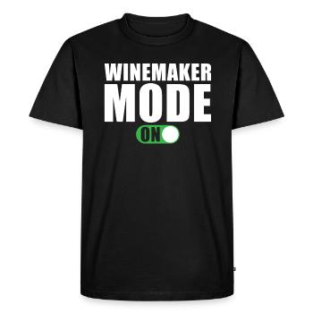 Winemaker mode On - Men's Premium Organic T-Shirt - black - Front - Nico (187cm)