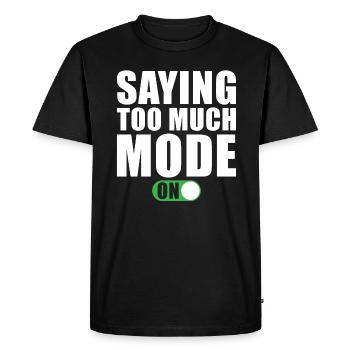 Dire drôle dit trop de mode - T-shirt Premium bio Homme - noir - Devant - Nico (187cm)