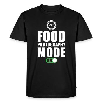 Dicton du photographe culinaire - T-shirt Premium bio Homme - noir - Devant - Nico (187cm)