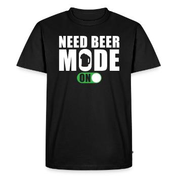 Drôle de bière disant besoin de mode bière - T-shirt Premium bio Homme - noir - Devant - Nico (187cm)