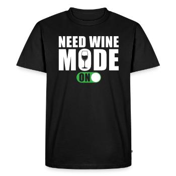 Drôle de vin disant besoin de mode vin sur - T-shirt Premium bio Homme - noir - Devant - Nico (187cm)