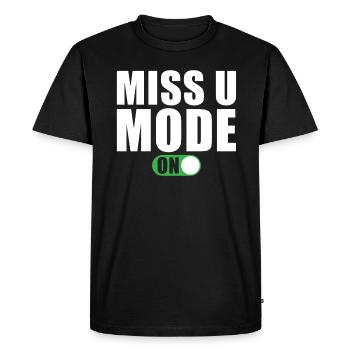 Missing saying - Men's Premium Organic T-Shirt - black - Front - Nico (187cm)