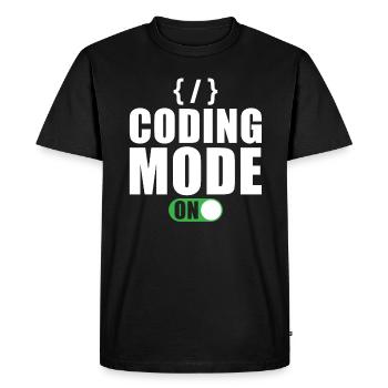 Cadeau de programmeur développeur codeur - T-shirt Premium bio Homme - noir - Devant - Nico (187cm)