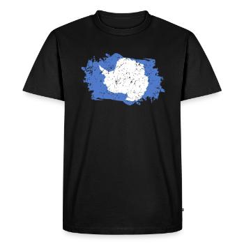 Antarctica Flag Grunge Antarctic Flag - Men's Premium Organic T-Shirt - black - Front - Nico (187cm)