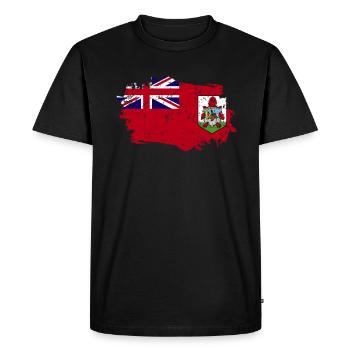 Annonces Flag Grunge Annonces Flag - T-shirt Premium bio Homme - noir - Devant - Nico (187cm)