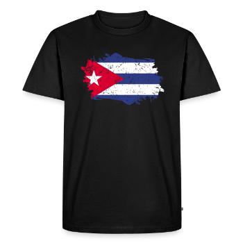 Cuba Flag Grunge Cuba Flag - T-shirt Premium bio Homme - noir - Devant - Nico (187cm)