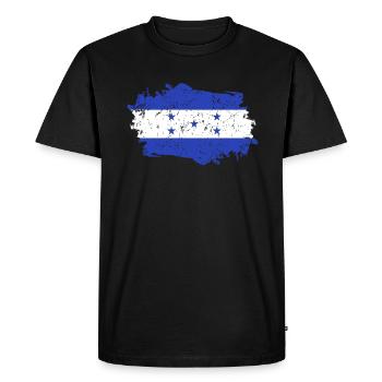 Drapeau du Honduras Grunge Drapeau du Honduras - T-shirt Premium bio Homme - noir - Devant - Nico (187cm)