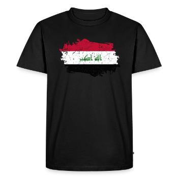 Annonces Flag Grunge Annonces Flag - T-shirt Premium bio Homme - noir - Devant - Nico (187cm)