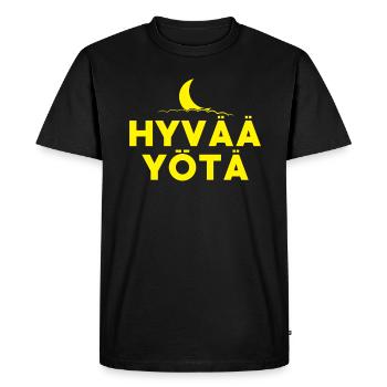 Hyvää yötä Finlande Finnois Bonne Nuit - T-shirt Premium bio Homme - noir - Devant - Nico (187cm)