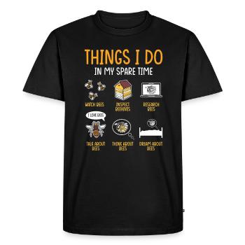 Imker Geschenk Imkerei Bienen - Männer Premium Bio T-Shirt - Schwarz - Vorne - Nico (187cm)