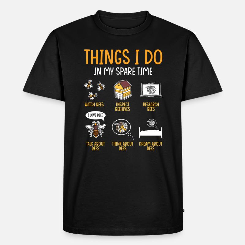 Beekeeper Gift Beekeeping Bees - Men's Premium Organic T-Shirt - black