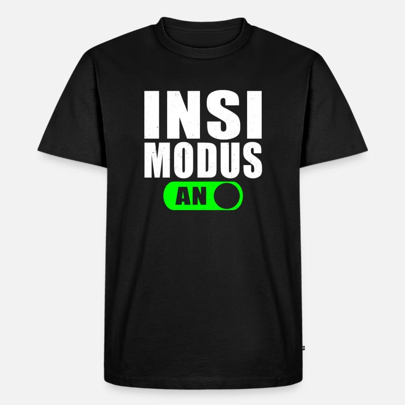 Insi Modus An - Männer Premium Bio T-Shirt - Schwarz