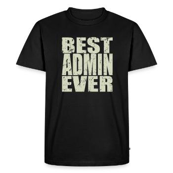 Best Admin ever Admin Gift - Men's Premium Organic T-Shirt - black - Front - Nico (187cm)