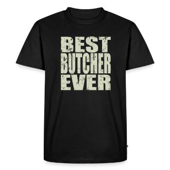 Meilleur boucher de tous les temps Cadeau de boucher - T-shirt Premium bio Homme - noir - Devant - Nico (187cm)