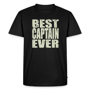 Meilleur capitaine de tous les temps Captain Gift - T-shirt Premium bio Homme - noir - Devant - Nico (187cm)