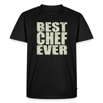 Best Chef ever Chef Gift - Men's Premium Organic T-Shirt - black - Front - Nico (187cm)