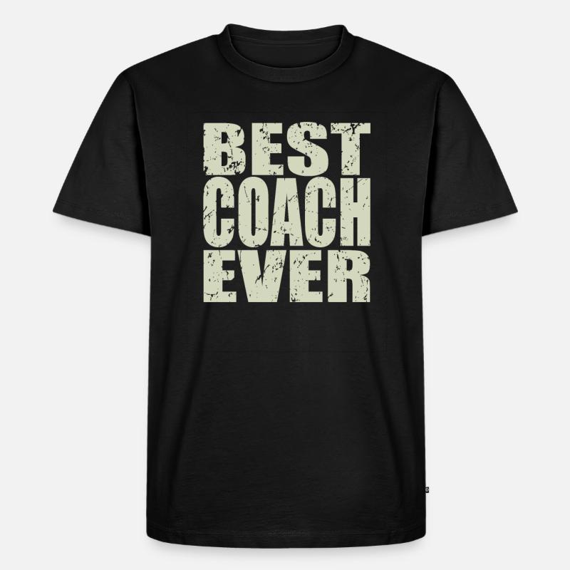 Best Coach ever Coach Geschenk - Männer Premium Bio T-Shirt - Schwarz