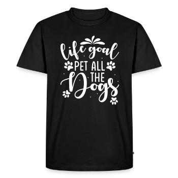 Chiens Disant Objectif de Vie Animal Tous les Chiens - T-shirt Premium bio Homme - noir - Devant - Nico (187cm)