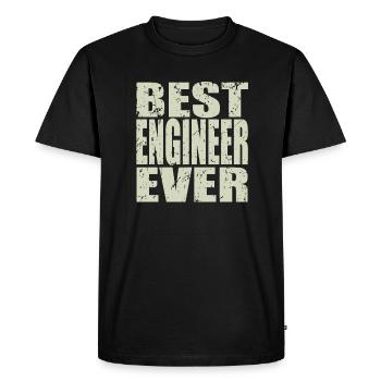 Best Engineer ever Engineer Gift - Men's Premium Organic T-Shirt - black - Front - Nico (187cm)