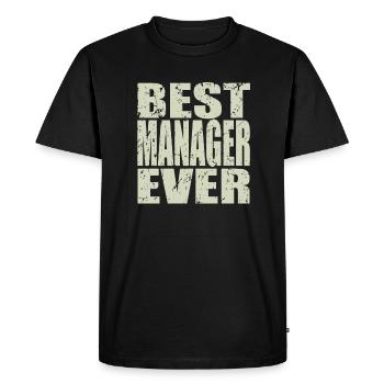 Meilleur manager de tous les temps Cadeau de manager - T-shirt Premium bio Homme - noir - Devant - Nico (187cm)