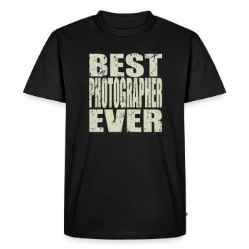 Meilleur photographe de tous les temps Fotgraf Gift - T-shirt Premium bio Homme - noir - Devant - Nico (187cm)