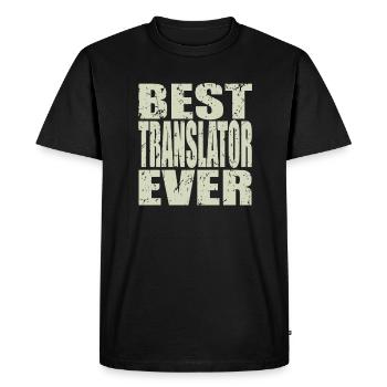 Meilleur traducteur de tous les temps - T-shirt Premium bio Homme - noir - Devant - Nico (187cm)