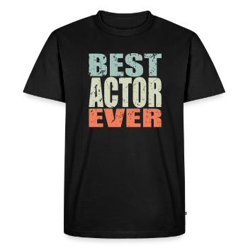 Best Actor ever Actor Gift - Men's Premium Organic T-Shirt - black - Front - Nico (187cm)