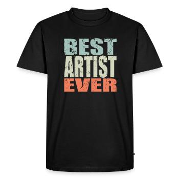Best Artist ever Artist Gift - Men's Premium Organic T-Shirt - black - Front - Nico (187cm)