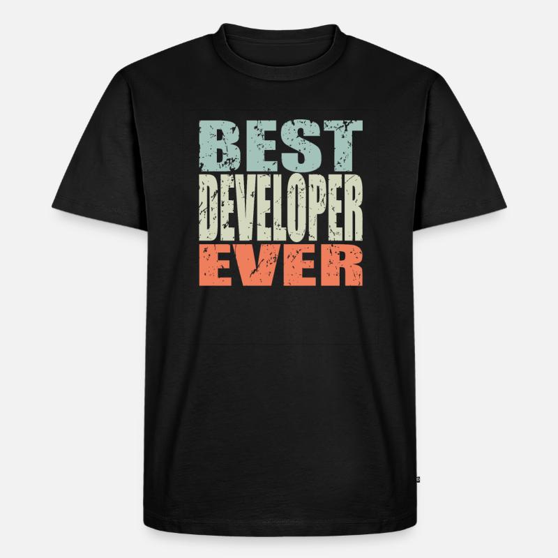 Best Developer ever Developer Gift - Men's Premium Organic T-Shirt - black