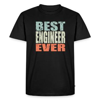 Best Engineer ever Engineer Gift - Men's Premium Organic T-Shirt - black - Front - Nico (187cm)
