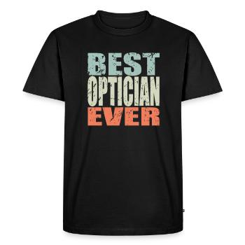 Best Optician ever Optician Gift - Men's Premium Organic T-Shirt - black - Front - Nico (187cm)