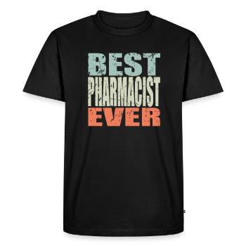 Best Pharmacist ever - Men's Premium Organic T-Shirt - black - Front - Nico (187cm)