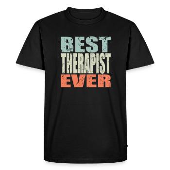 Best Therapist ever Therapist Gift - Men's Premium Organic T-Shirt - black - Front - Nico (187cm)