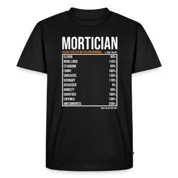 Undertaker Gravedigger Mortician profession - Men's Premium Organic T-Shirt - black - Front - Nico (187cm)