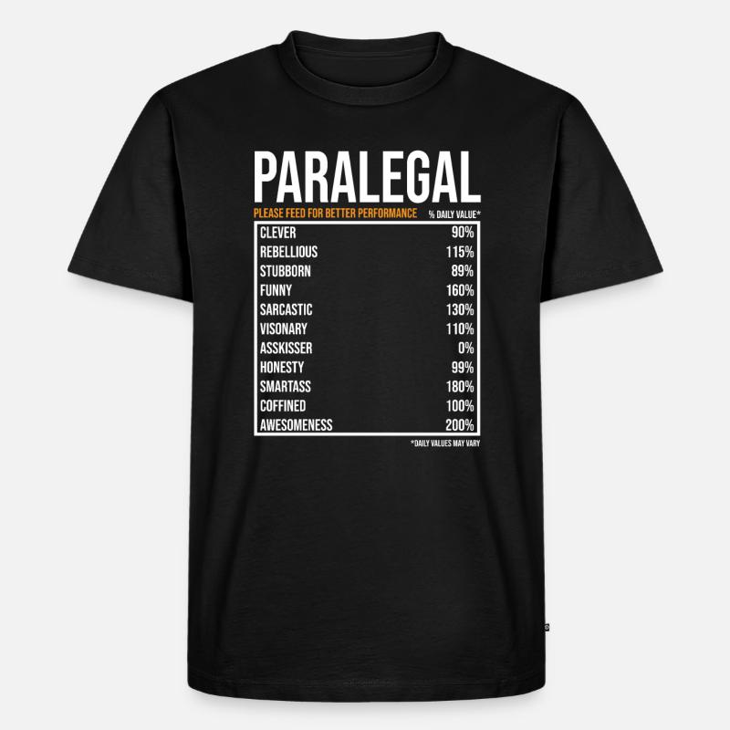 Rechtsanwaltsfachangestellte - Männer Premium Bio T-Shirt - Schwarz