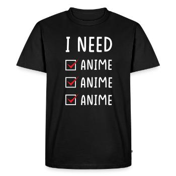 Anime Anime Anime - Men's Premium Organic T-Shirt - black - Front - Nico (187cm)