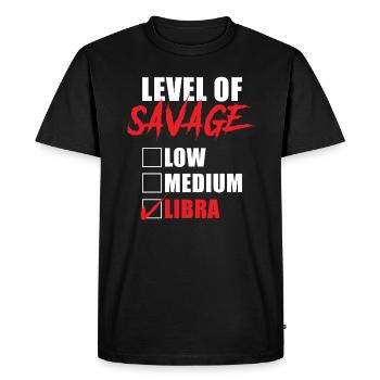 Signe du zodiaque Balance Cadeau Balance - T-shirt Premium bio Homme - noir - Devant - Nico (187cm)