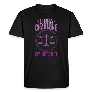 Signe du zodiaque Balance Cadeau Balance - T-shirt Premium bio Homme - noir - Devant - Nico (187cm)