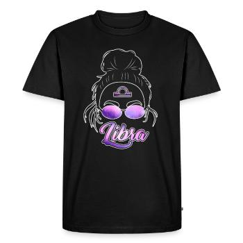 Signe du zodiaque Balance Cadeau Balance - T-shirt Premium bio Homme - noir - Devant - Nico (187cm)