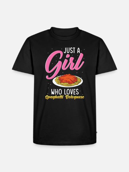 Spaghetti Bolognese - Männer Premium Bio T-Shirt - Schwarz