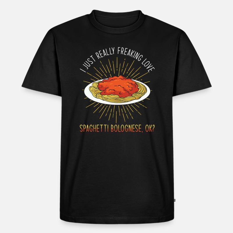 Spaghetti Bolognese - Männer Premium Bio T-Shirt - Schwarz
